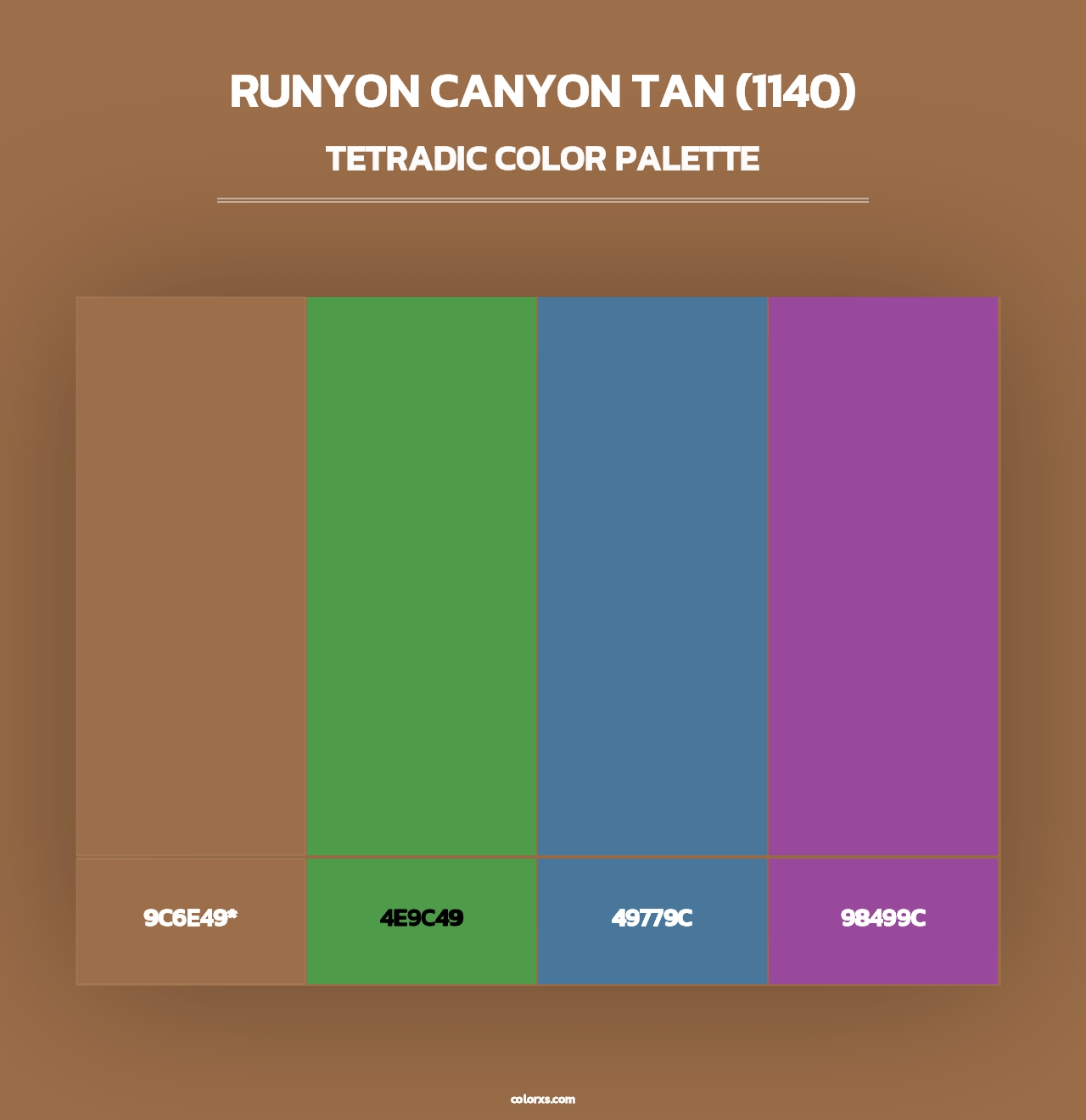 Runyon Canyon Tan (1140) - Tetradic Color Palette