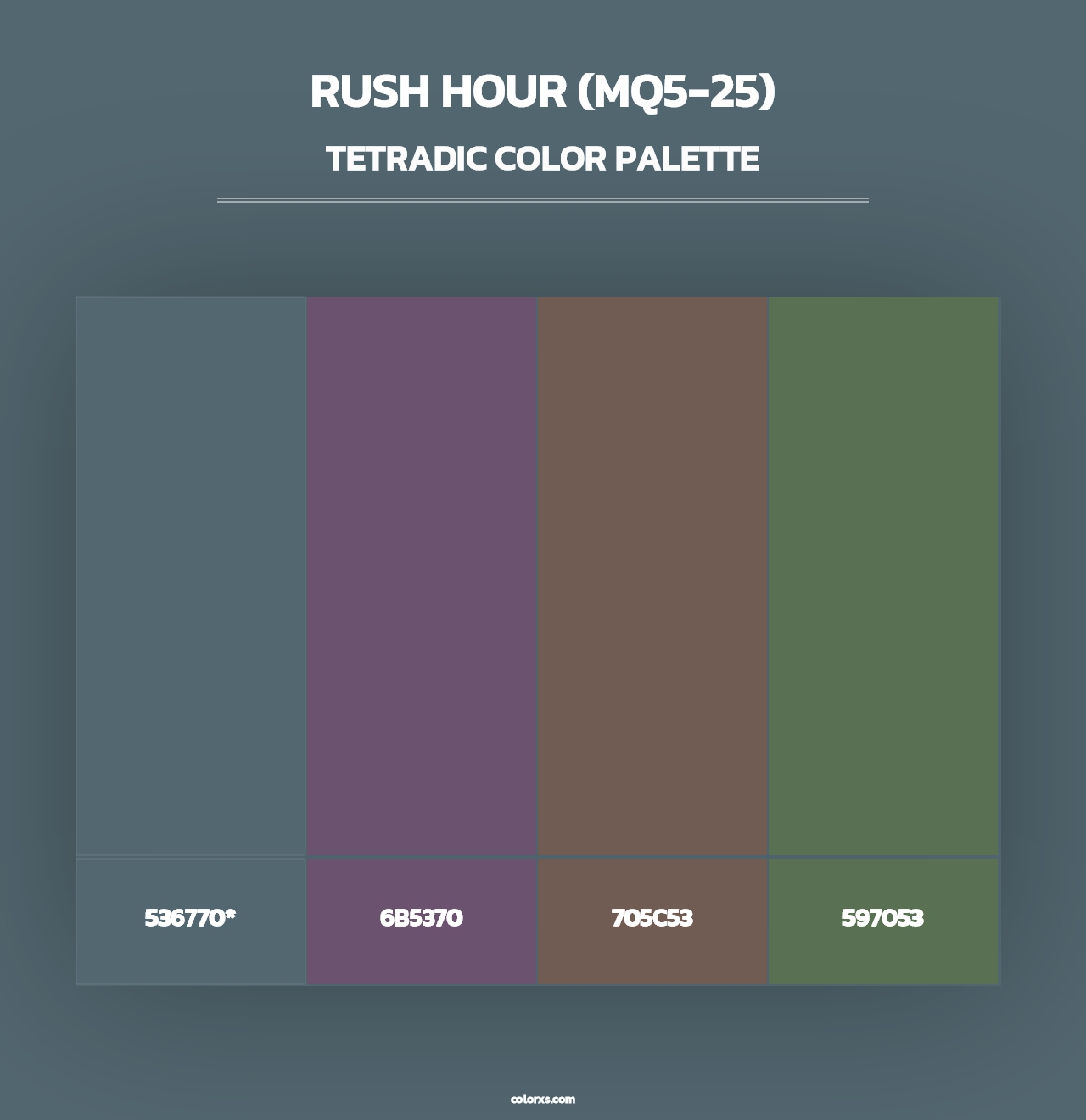 Rush Hour (MQ5-25) - Tetradic Color Palette