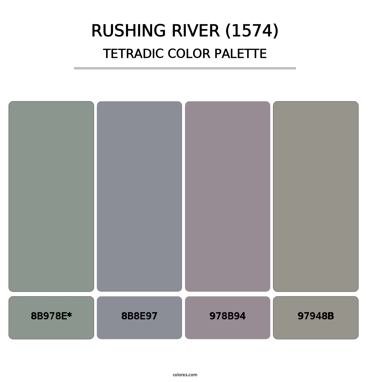 Rushing River (1574) - Tetradic Color Palette