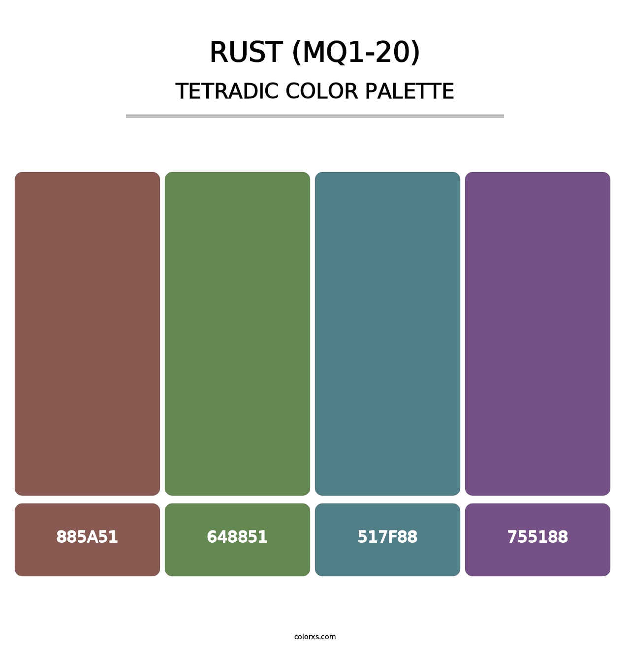 Rust (MQ1-20) - Tetradic Color Palette