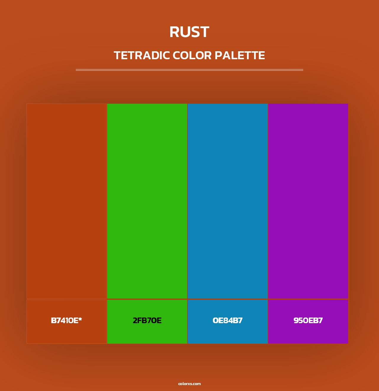 Rust - Tetradic Color Palette