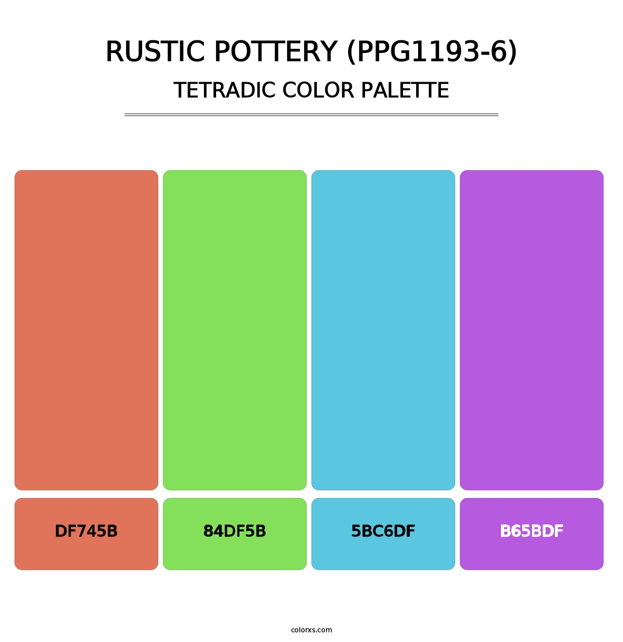 Rustic Pottery (PPG1193-6) - Tetradic Color Palette