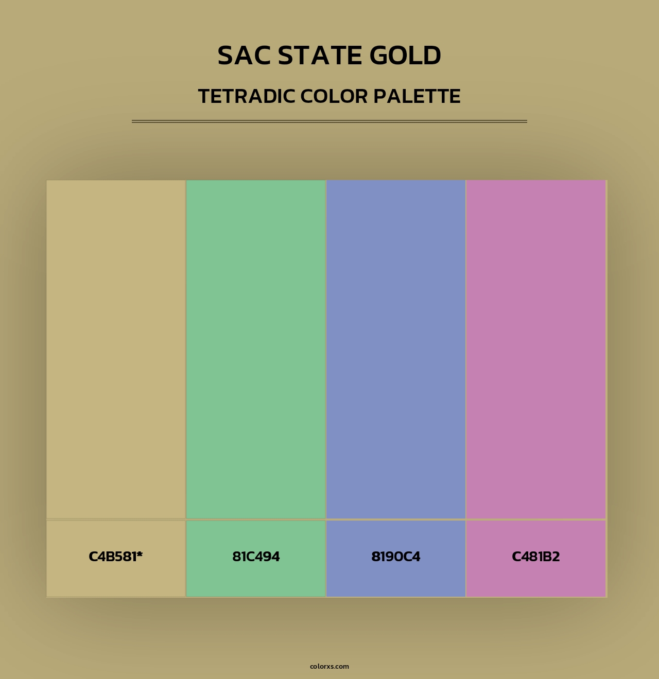 Sac State Gold - Tetradic Color Palette