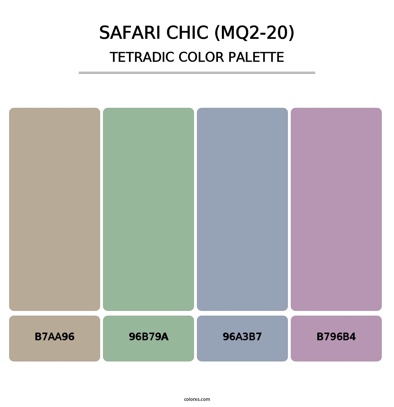 Safari Chic (MQ2-20) - Tetradic Color Palette