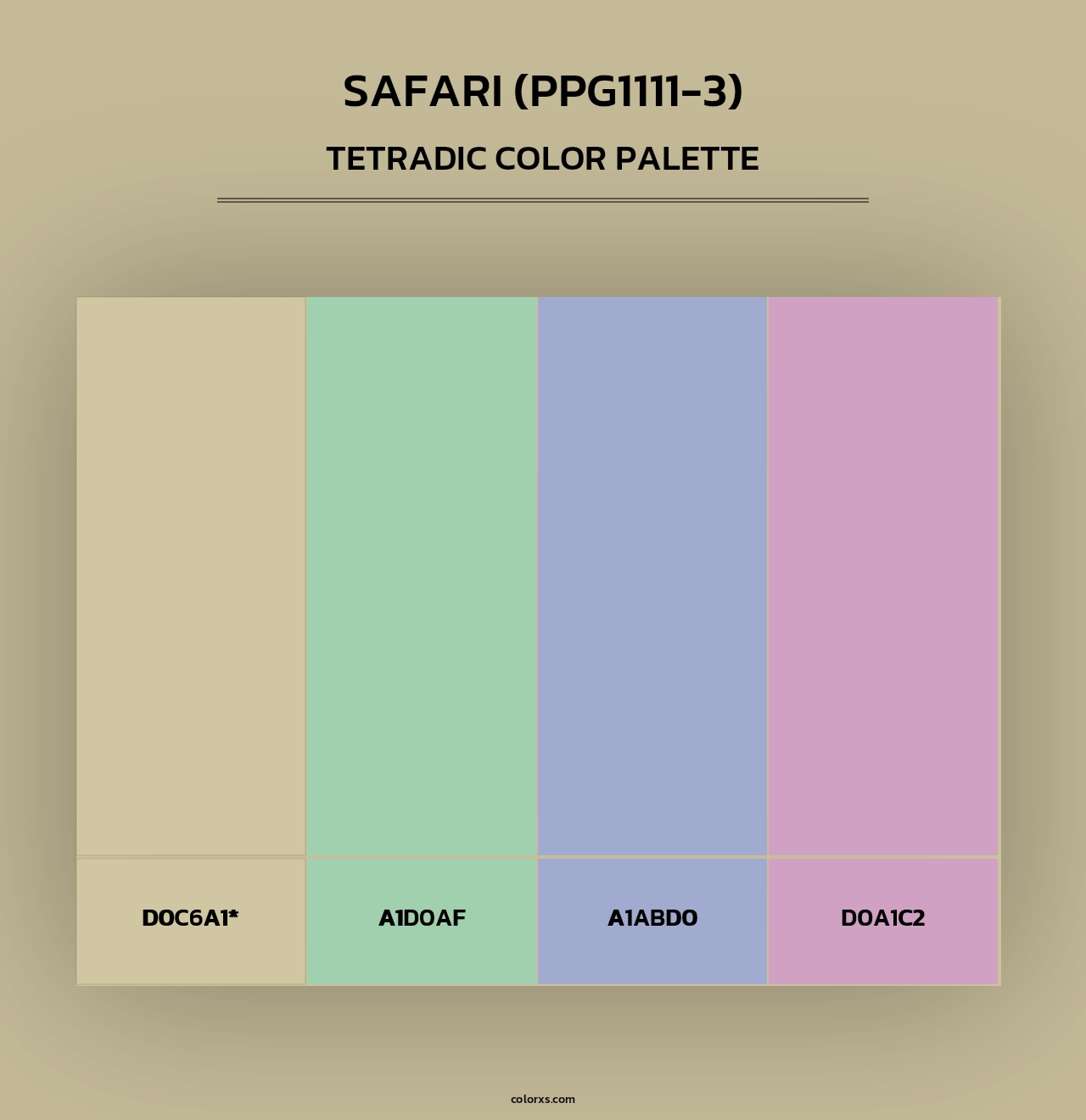 Safari (PPG1111-3) - Tetradic Color Palette