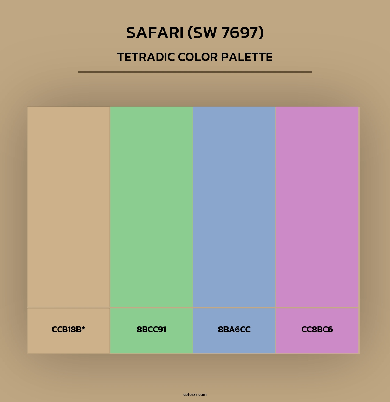 Safari (SW 7697) - Tetradic Color Palette