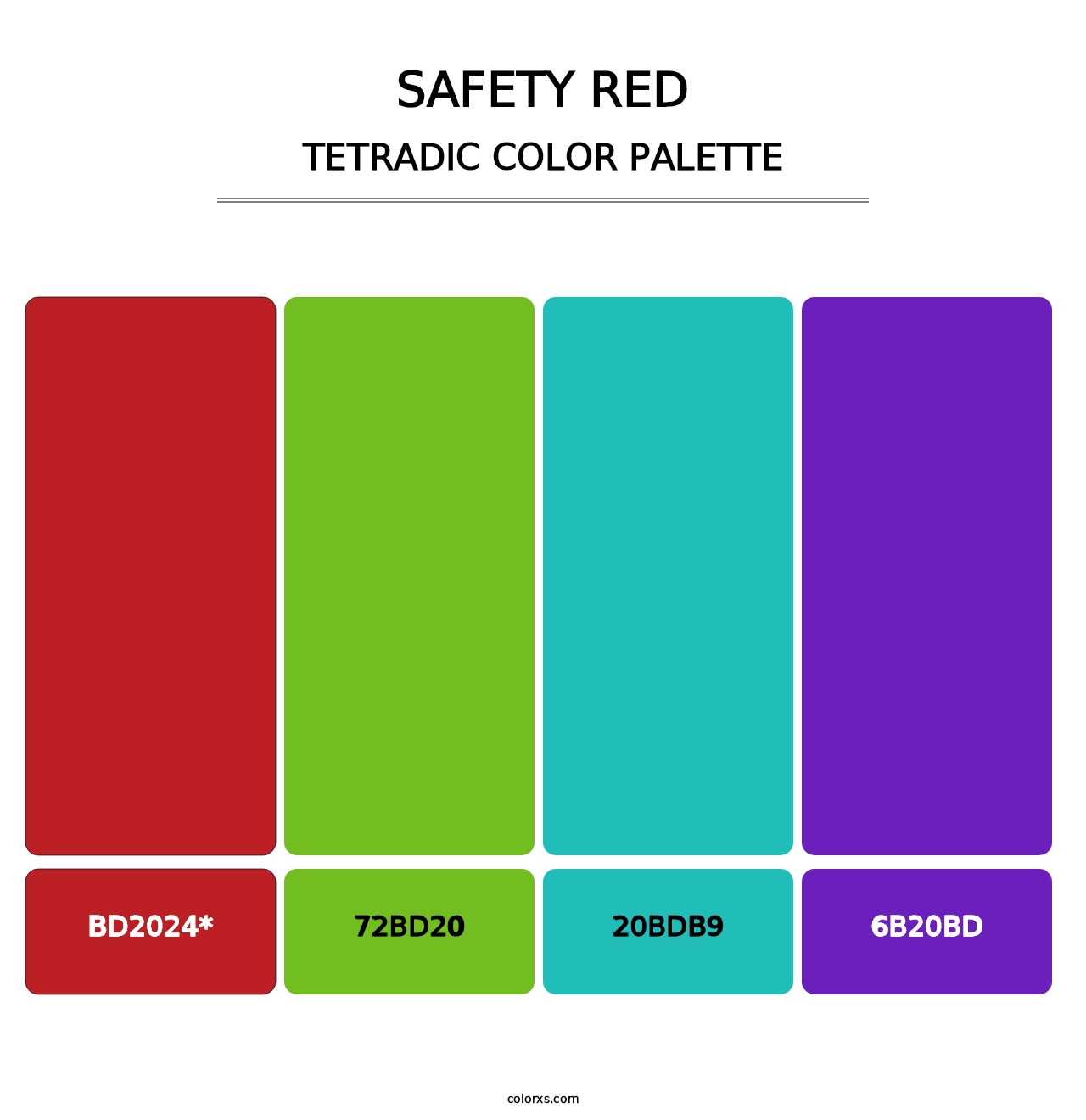 Safety Red - Tetradic Color Palette