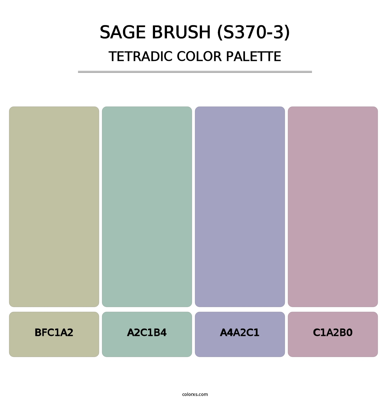 Sage Brush (S370-3) - Tetradic Color Palette