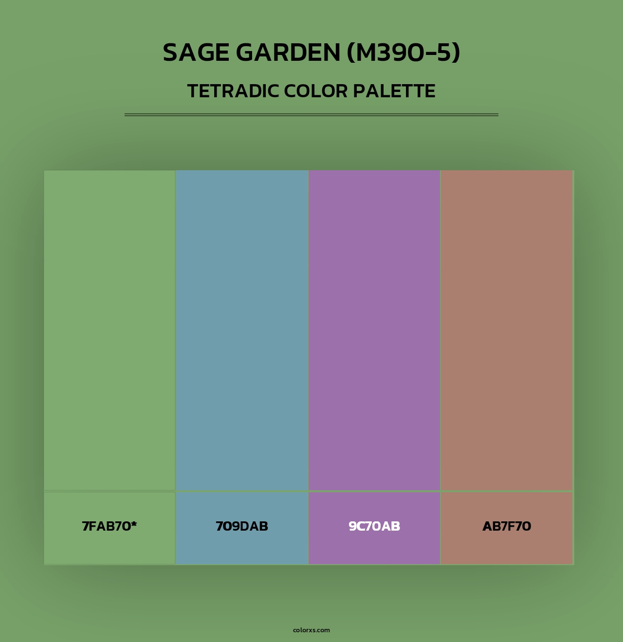 Sage Garden (M390-5) - Tetradic Color Palette