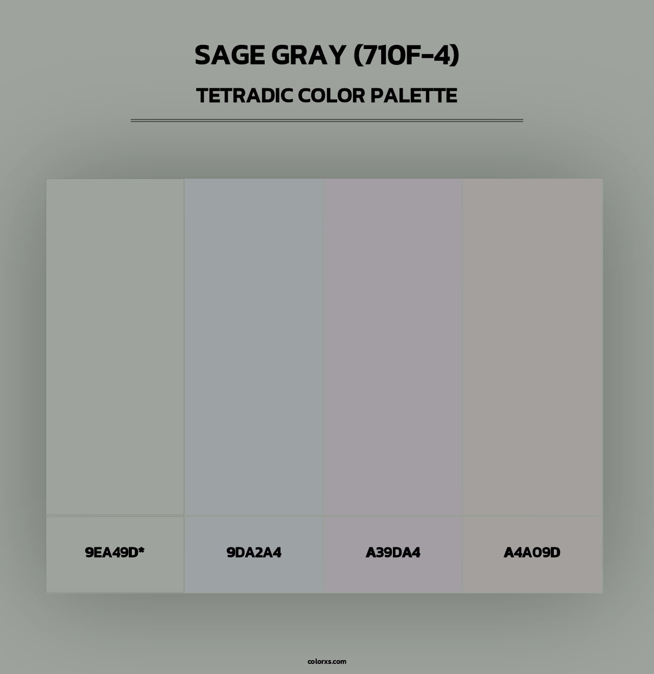 Sage Gray (710F-4) - Tetradic Color Palette