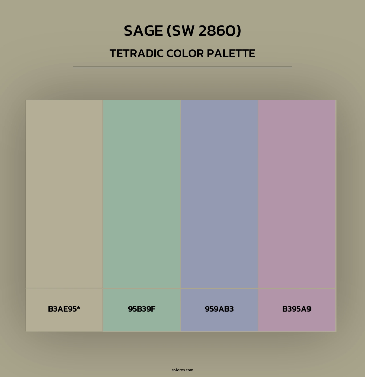 Sage (SW 2860) - Tetradic Color Palette