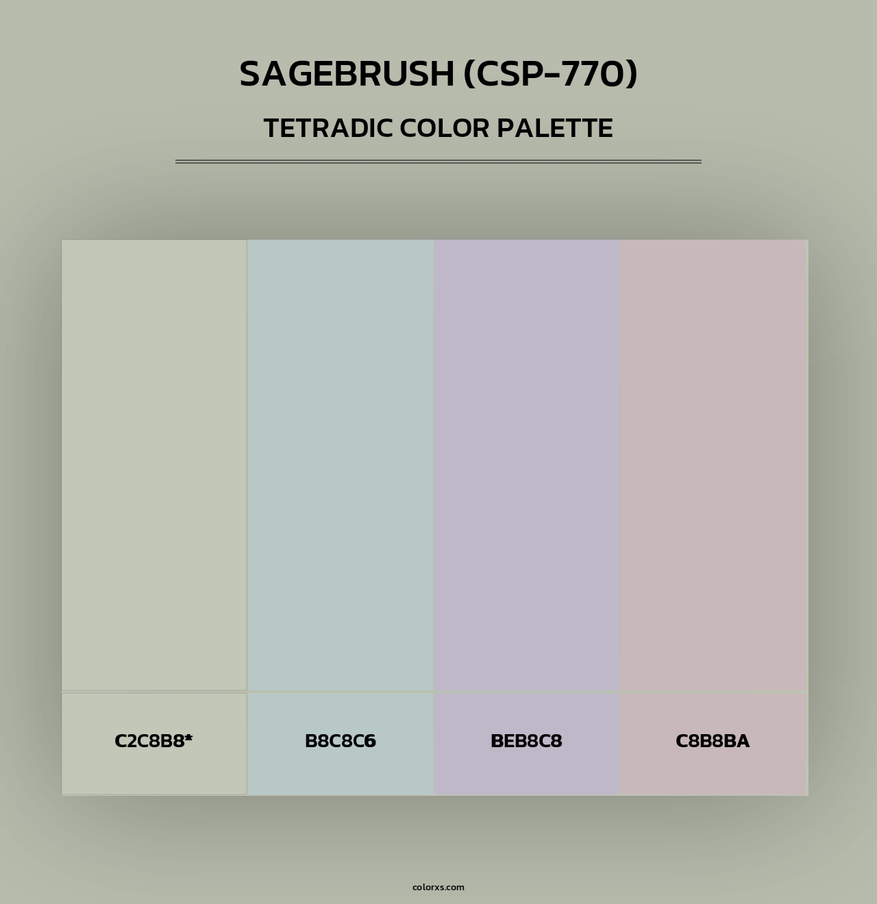 Sagebrush (CSP-770) - Tetradic Color Palette