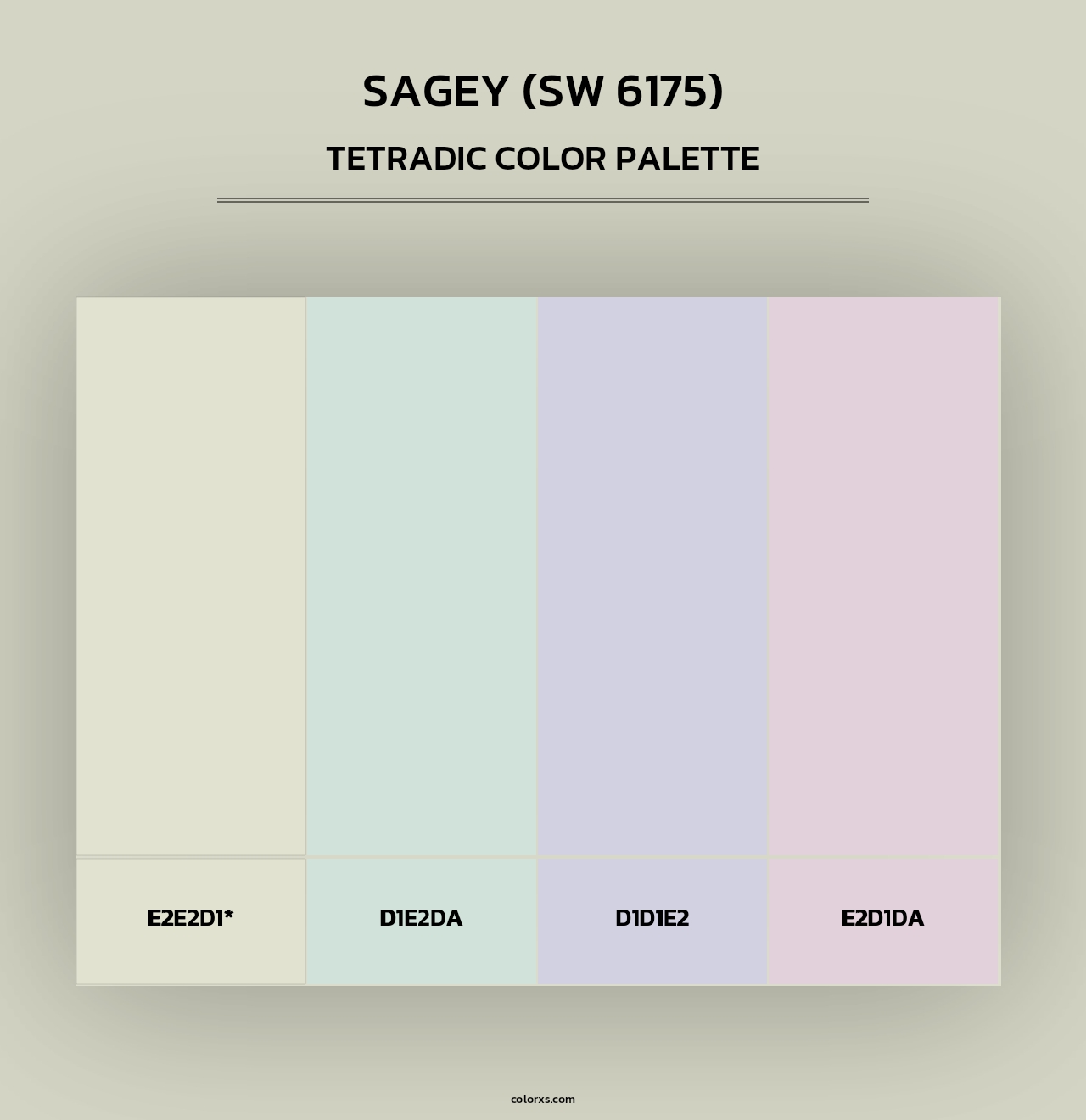 Sagey (SW 6175) - Tetradic Color Palette