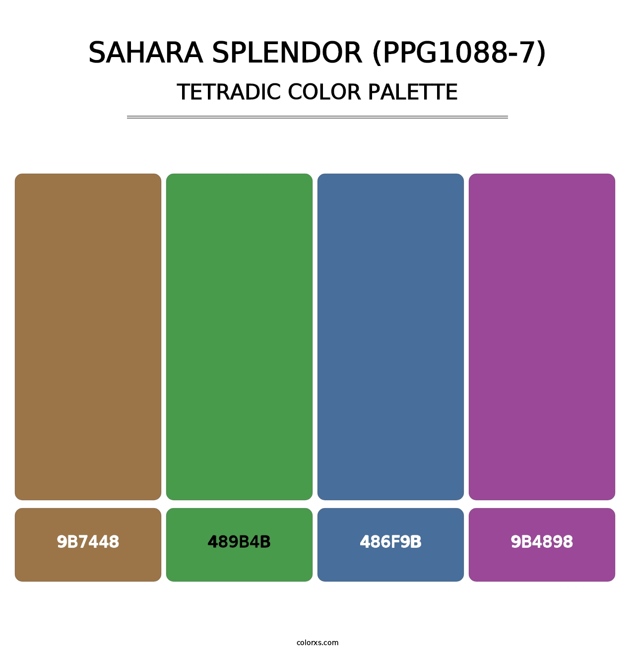 Sahara Splendor (PPG1088-7) - Tetradic Color Palette