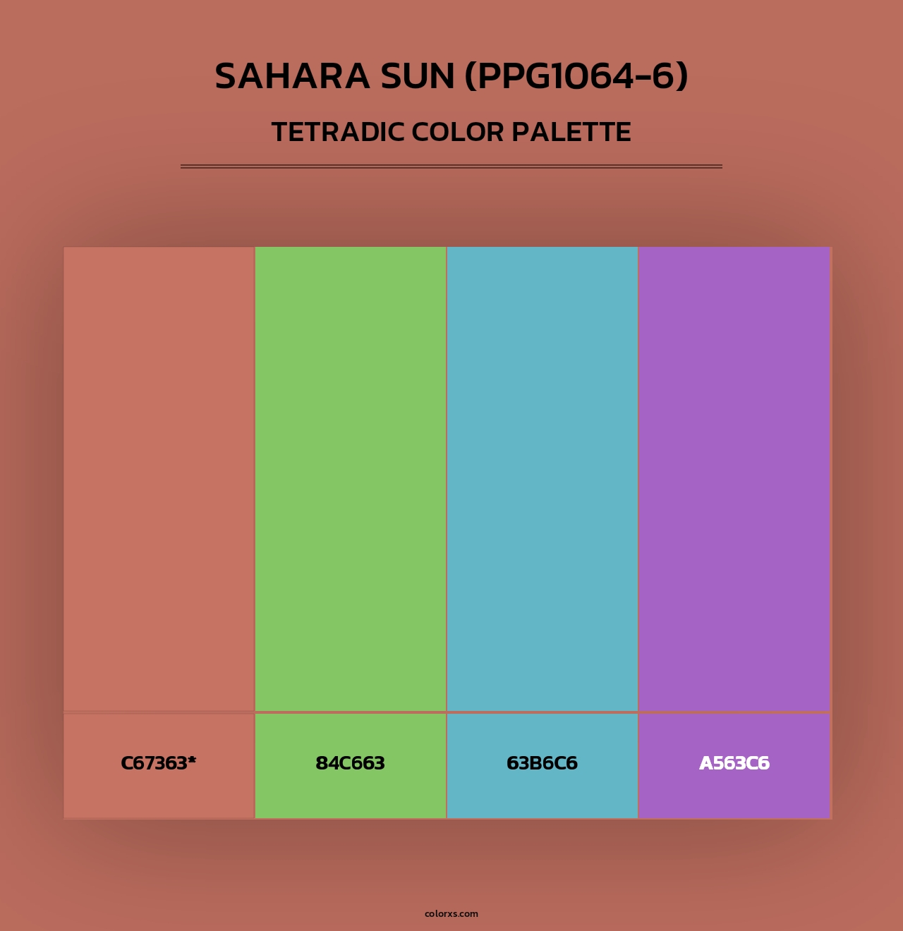 Sahara Sun (PPG1064-6) - Tetradic Color Palette