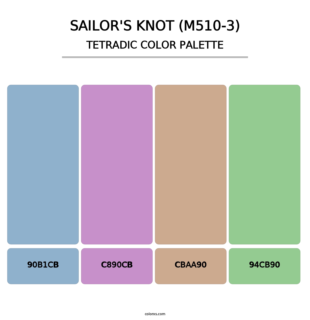 Sailor'S Knot (M510-3) - Tetradic Color Palette