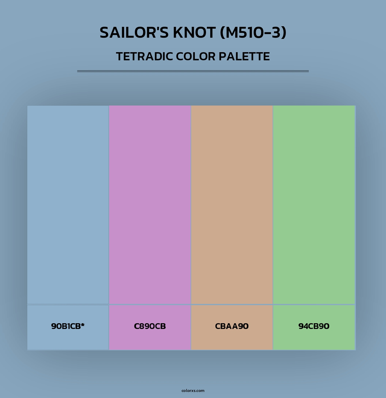 Sailor'S Knot (M510-3) - Tetradic Color Palette
