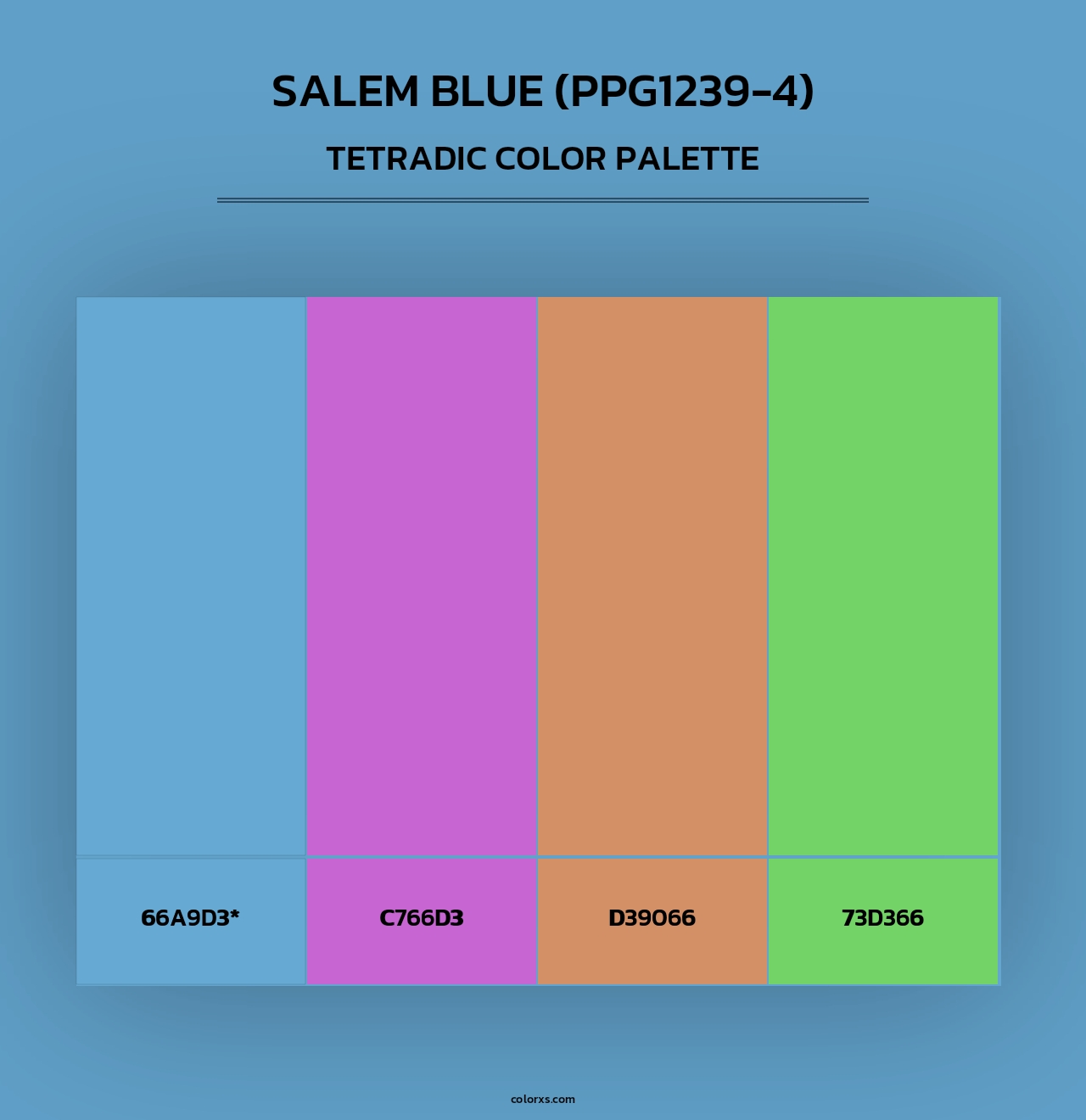 Salem Blue (PPG1239-4) - Tetradic Color Palette