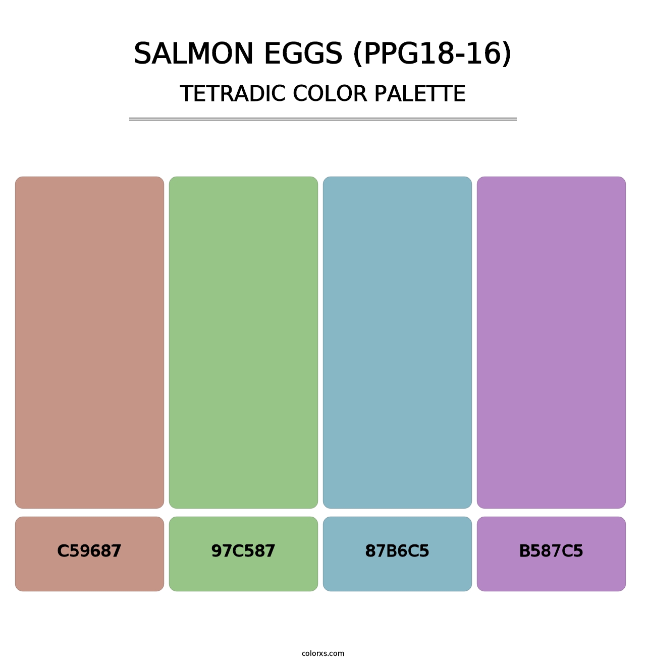 Salmon Eggs (PPG18-16) - Tetradic Color Palette