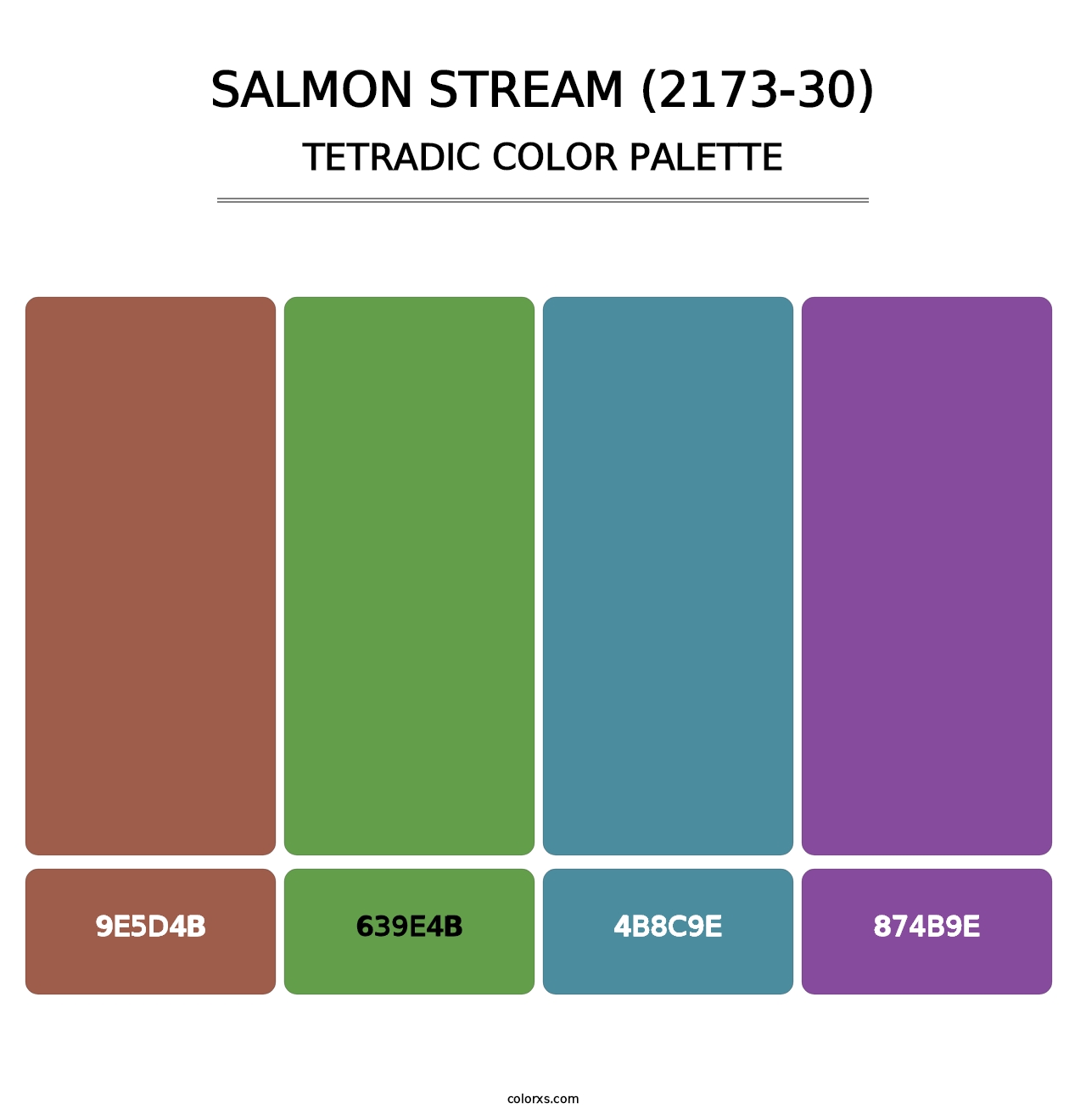Salmon Stream (2173-30) - Tetradic Color Palette
