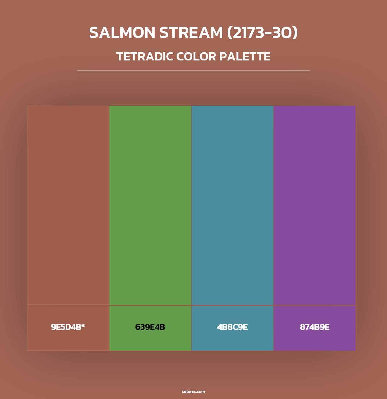 Salmon Stream (2173-30) - Tetradic Color Palette