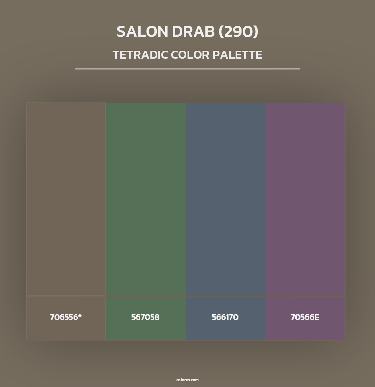 Salon Drab (290) - Tetradic Color Palette