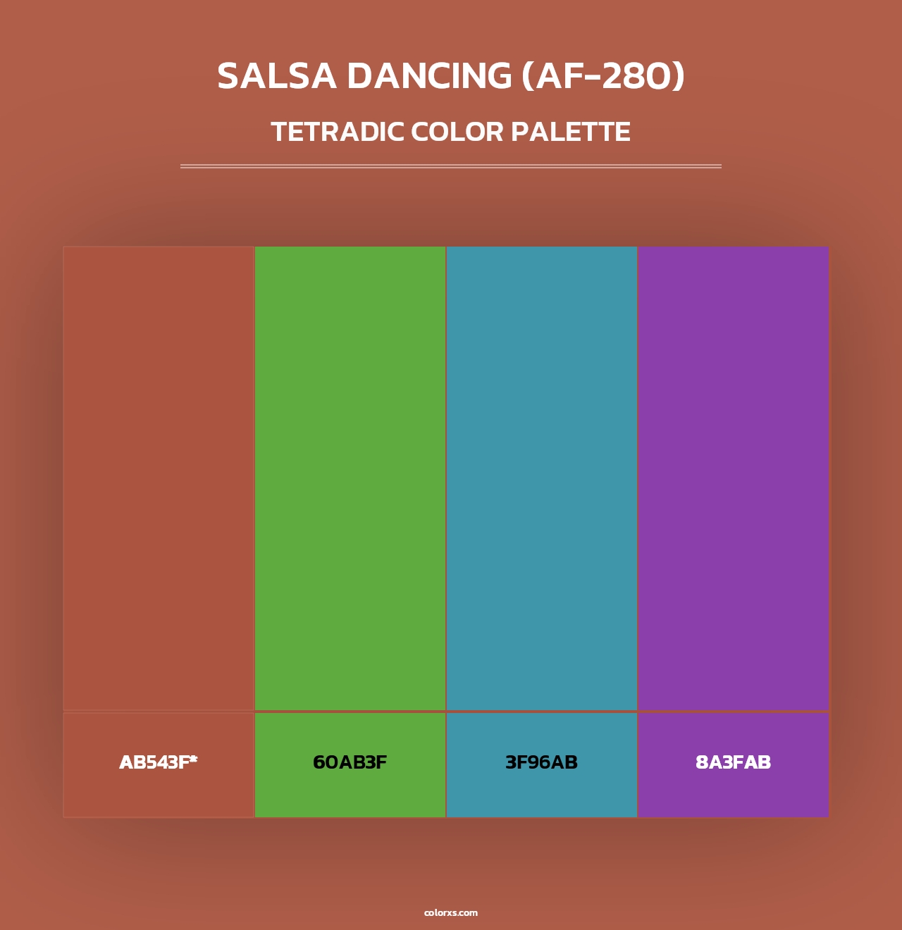 Salsa Dancing (AF-280) - Tetradic Color Palette
