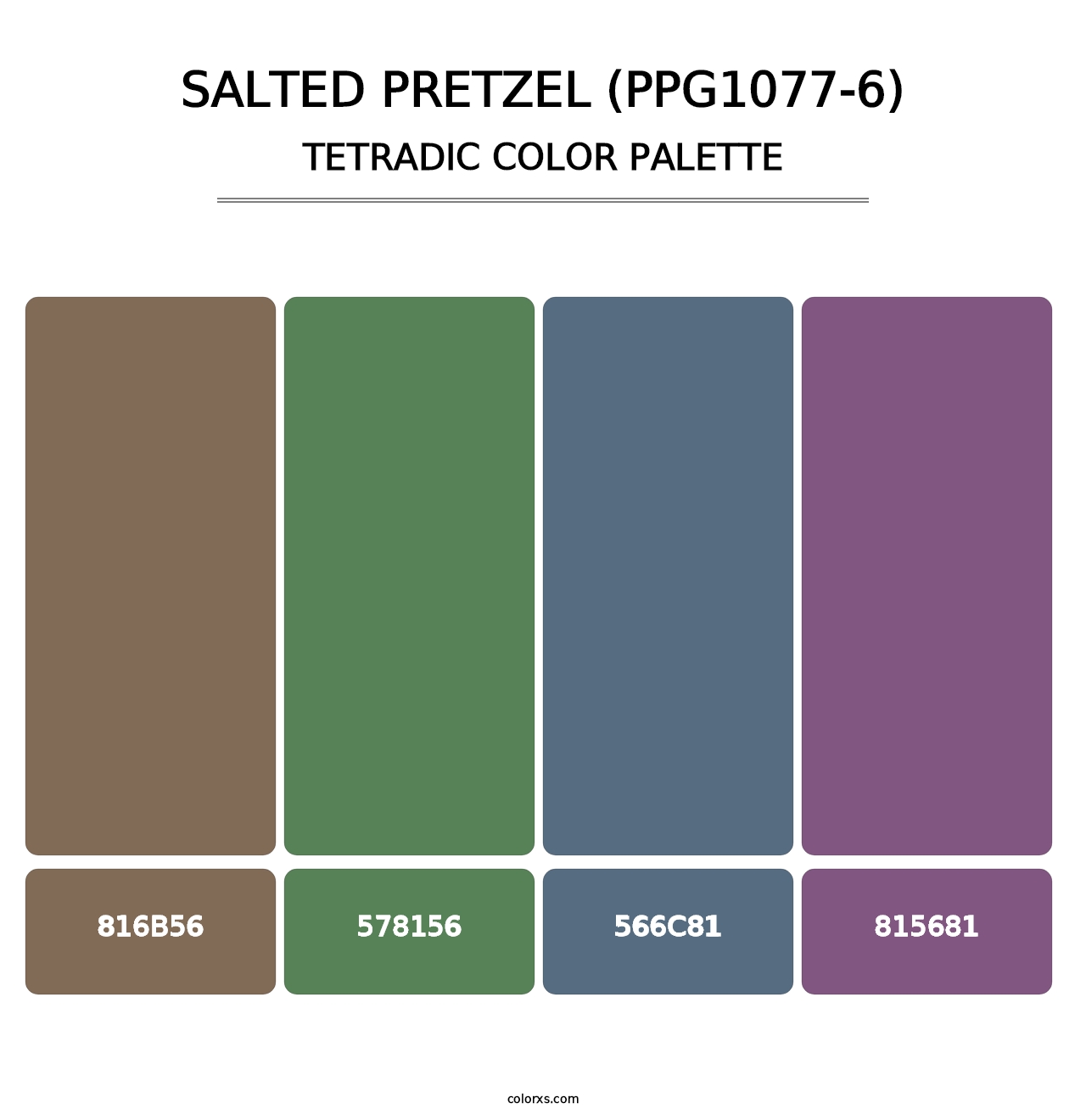 Salted Pretzel (PPG1077-6) - Tetradic Color Palette