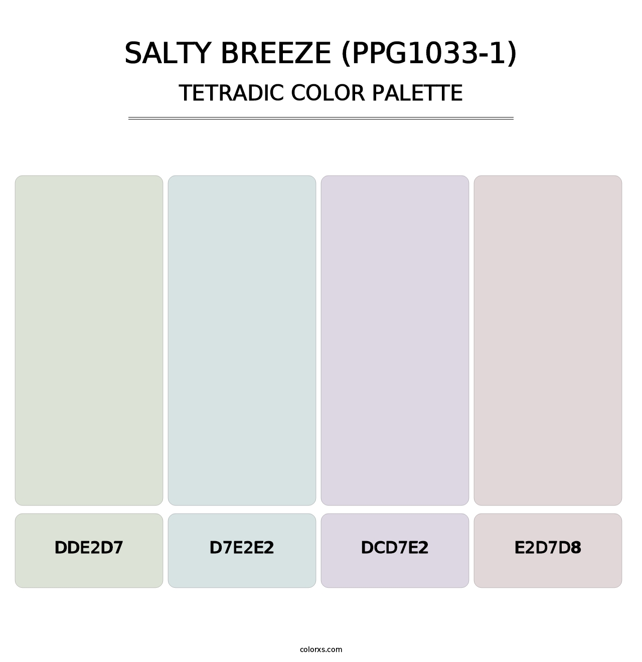 Salty Breeze (PPG1033-1) - Tetradic Color Palette