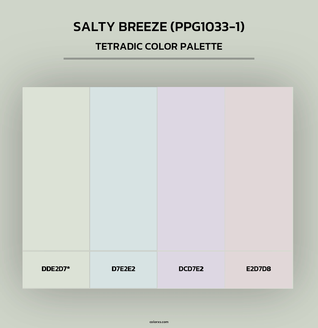 Salty Breeze (PPG1033-1) - Tetradic Color Palette