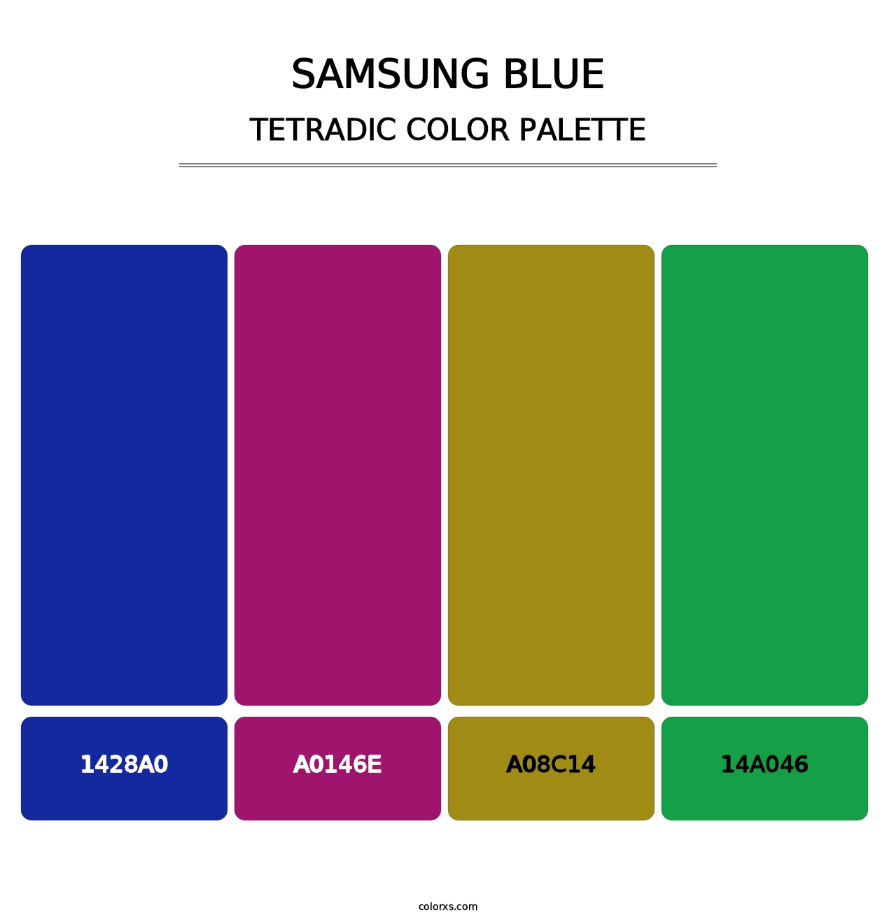 Samsung Blue - Tetradic Color Palette
