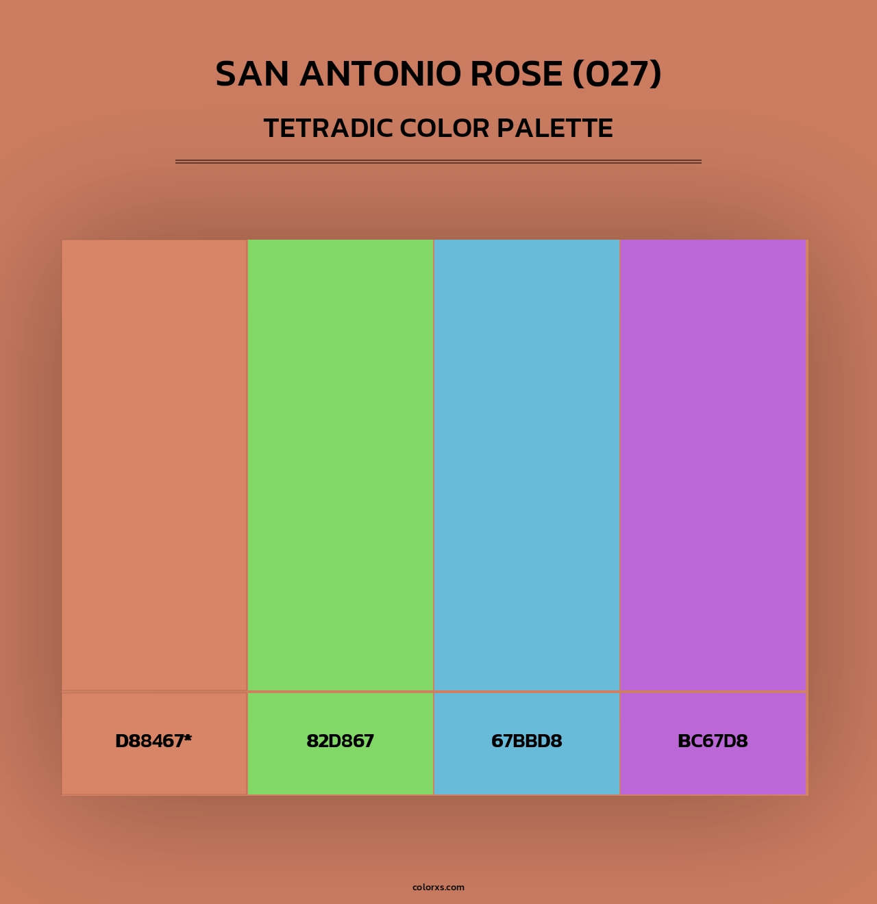 San Antonio Rose (027) - Tetradic Color Palette
