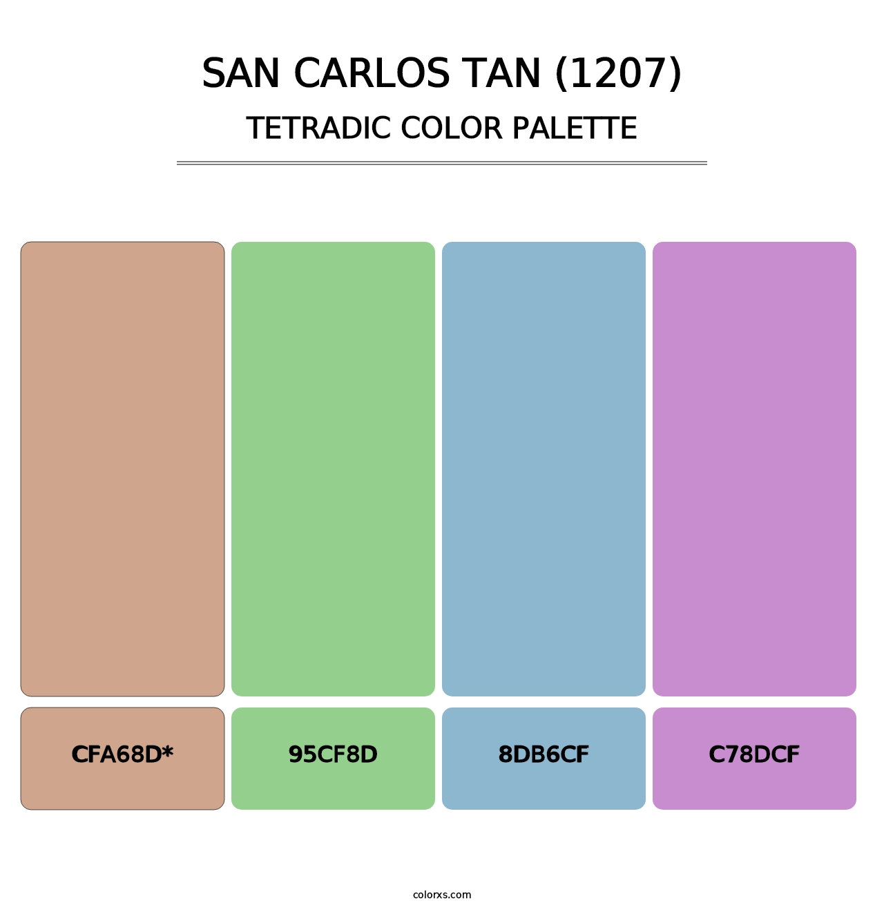 San Carlos Tan (1207) - Tetradic Color Palette