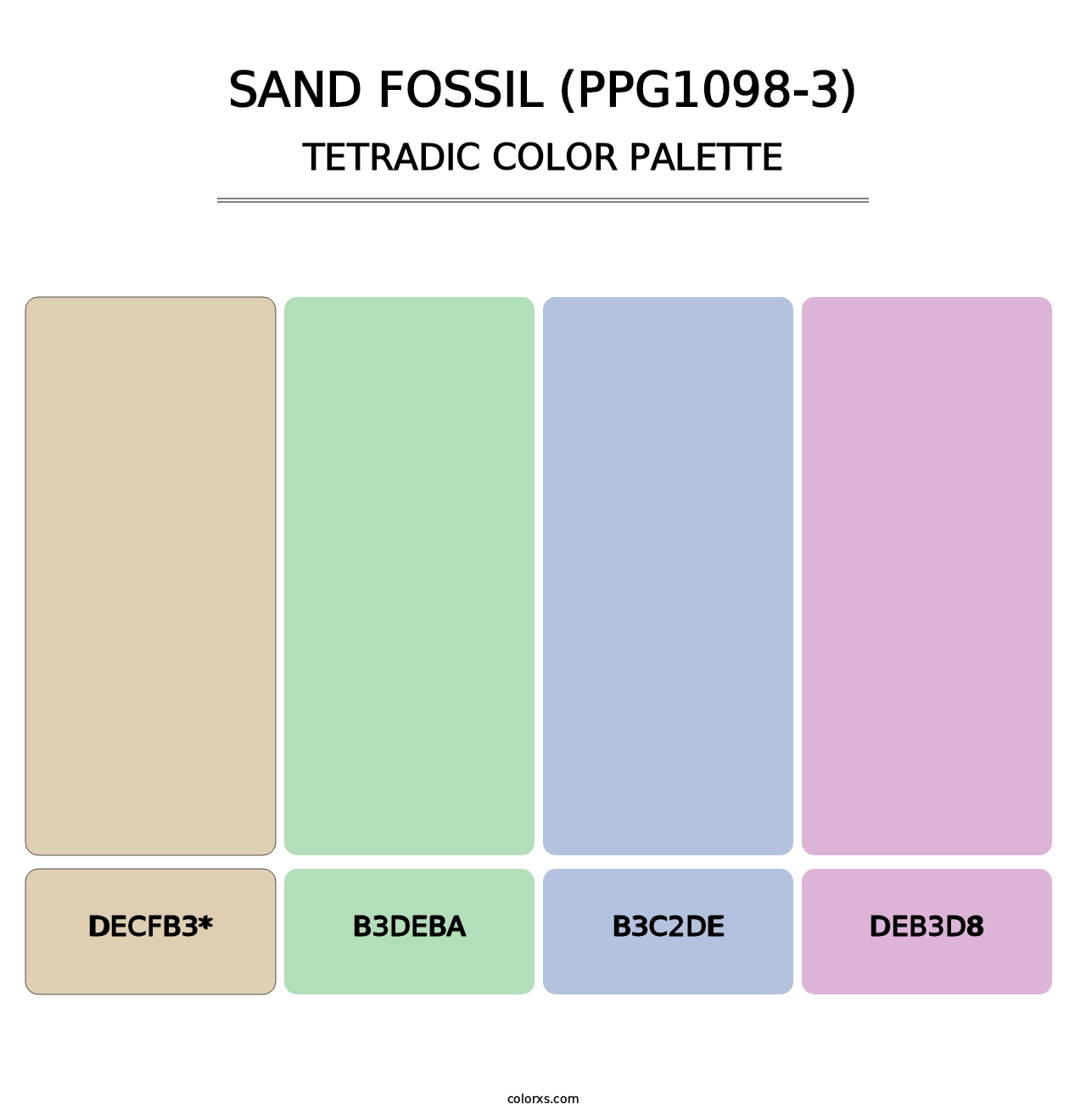 Sand Fossil (PPG1098-3) - Tetradic Color Palette