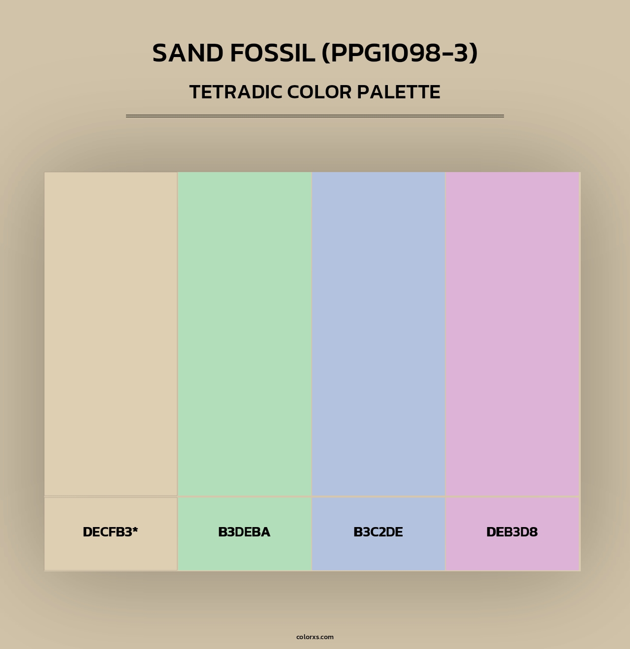 Sand Fossil (PPG1098-3) - Tetradic Color Palette