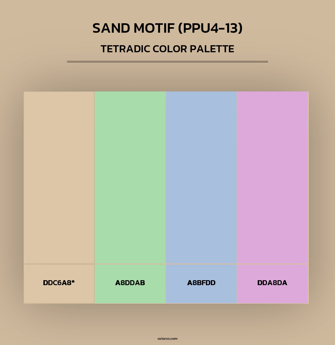 Sand Motif (PPU4-13) - Tetradic Color Palette