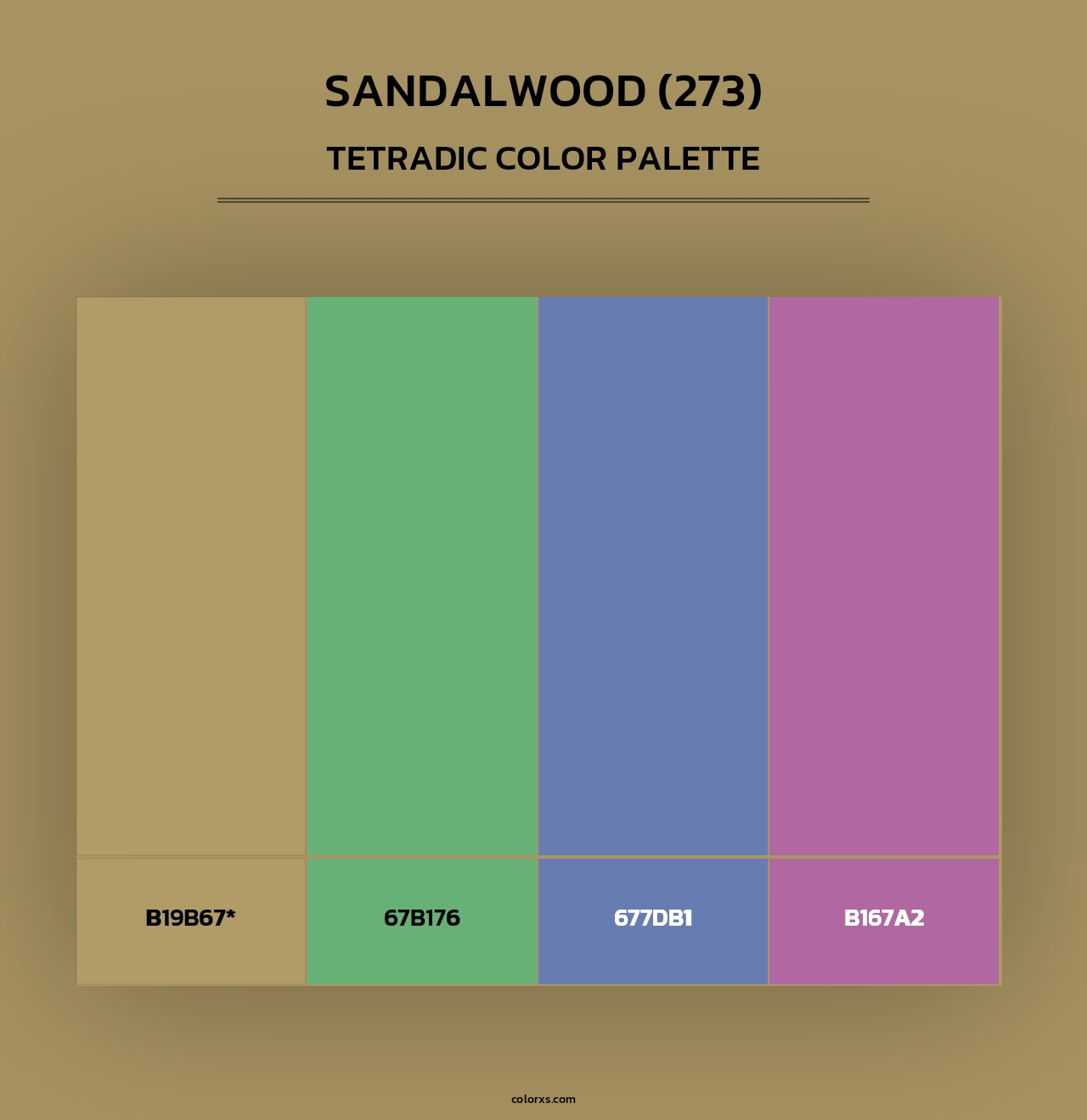 Sandalwood (273) - Tetradic Color Palette