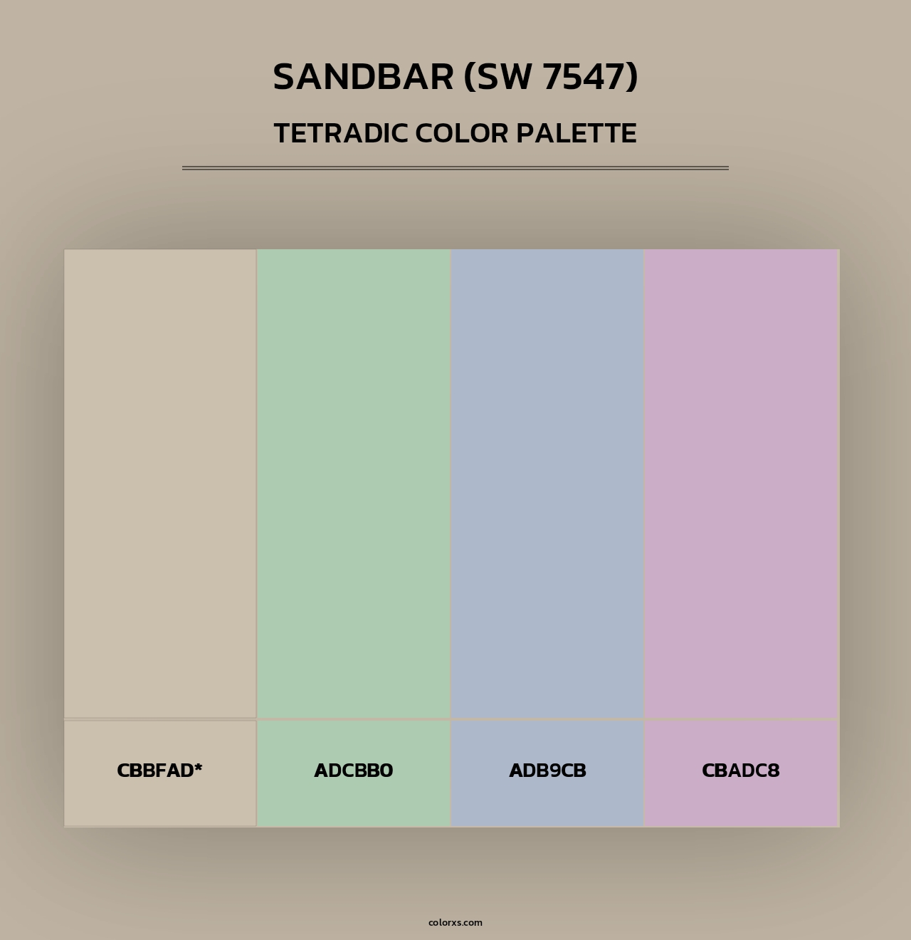 Sandbar (SW 7547) - Tetradic Color Palette