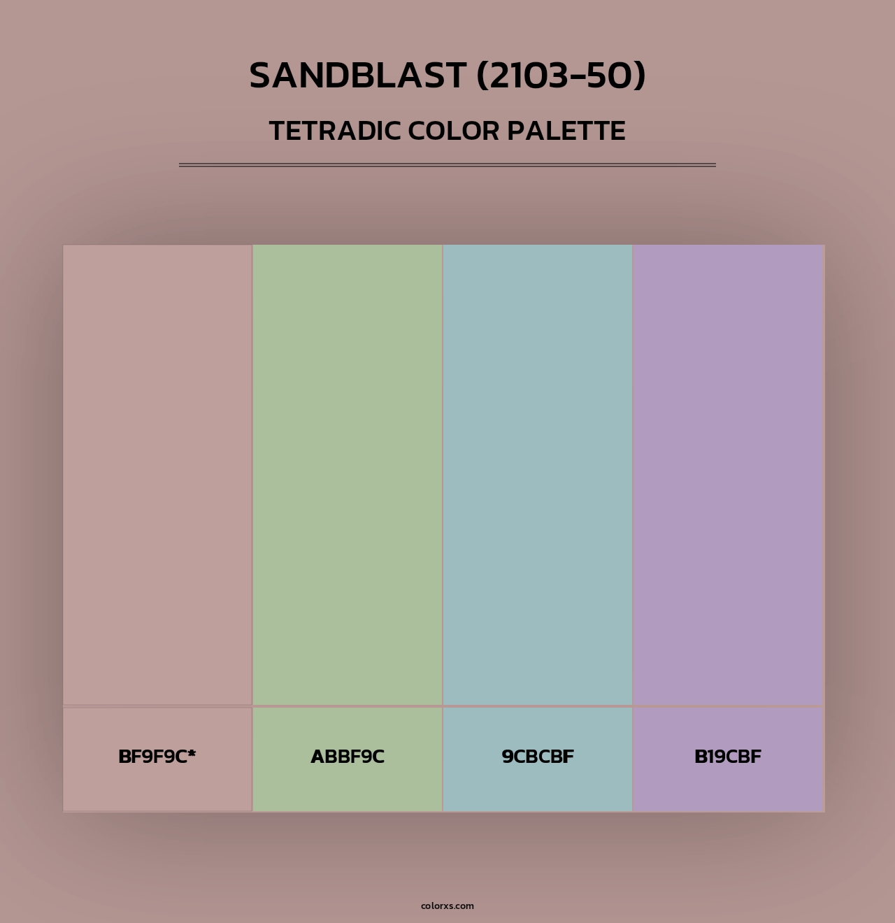 Sandblast (2103-50) - Tetradic Color Palette