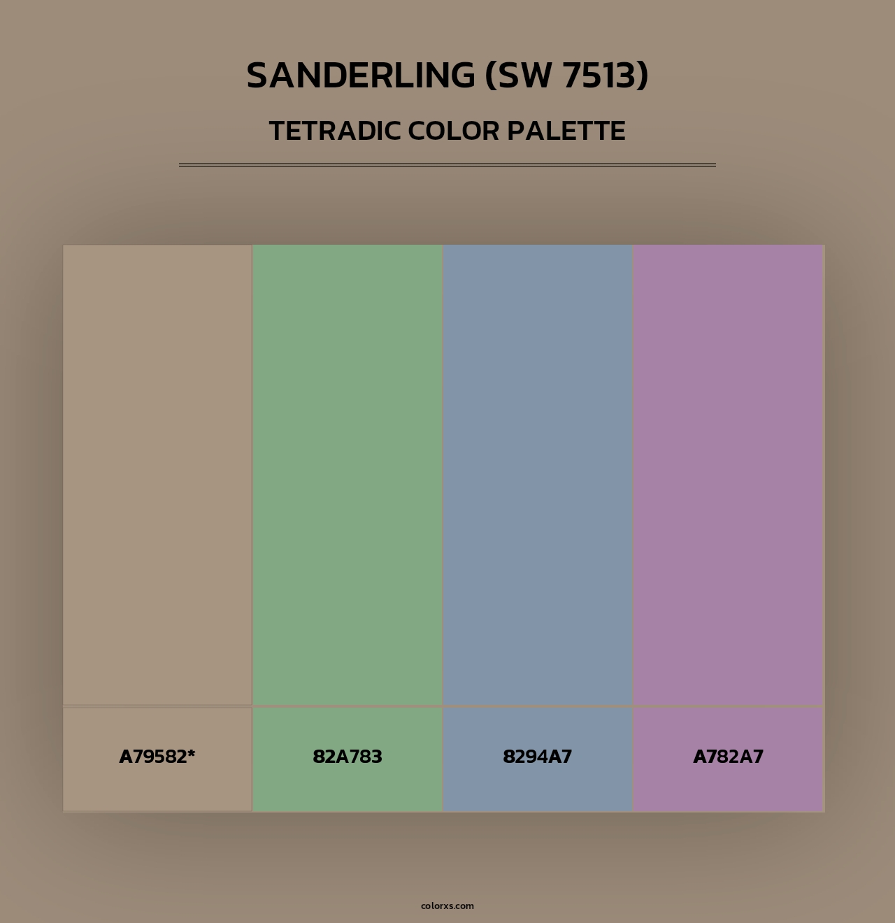 Sanderling (SW 7513) - Tetradic Color Palette