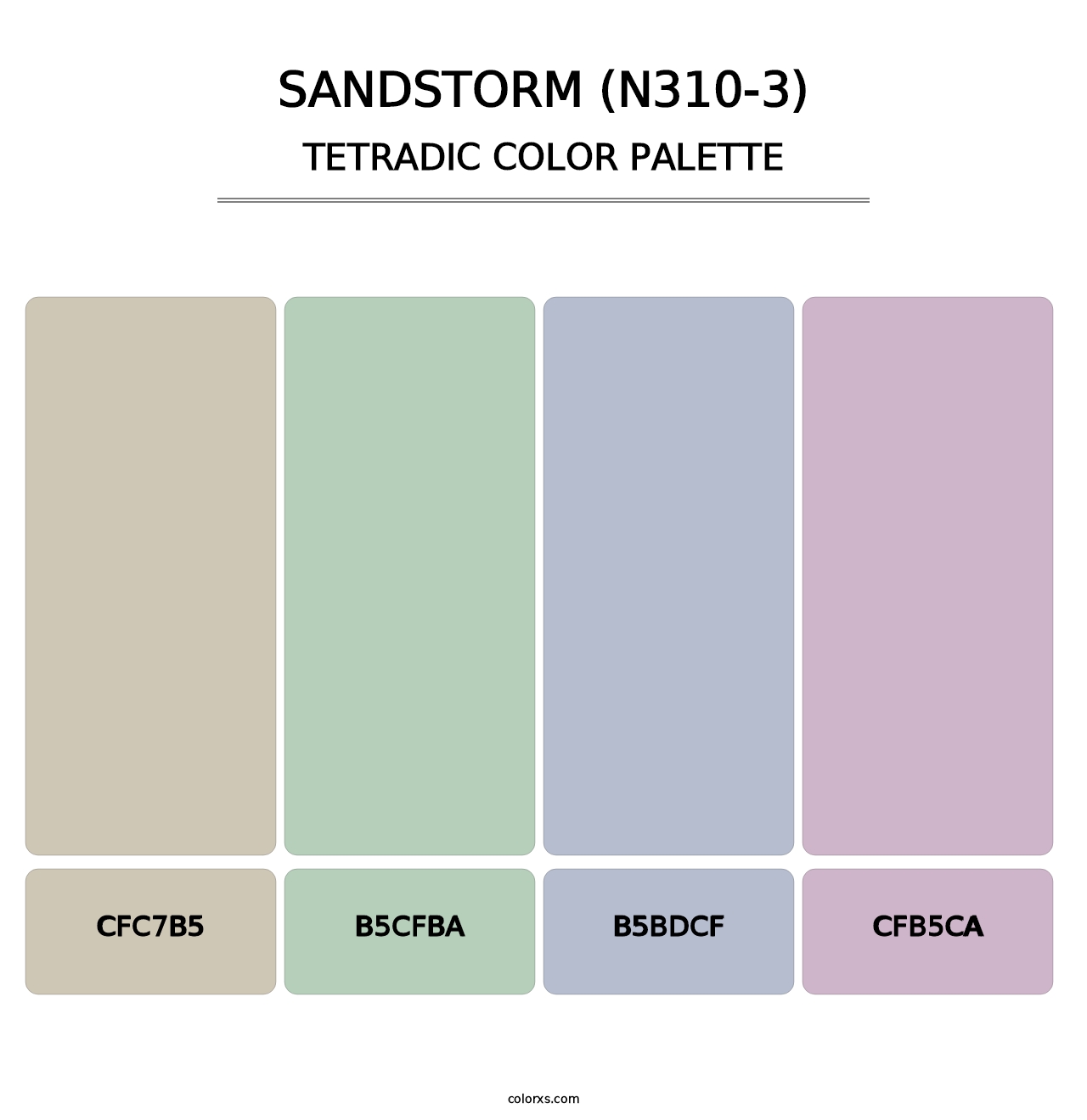 Sandstorm (N310-3) - Tetradic Color Palette