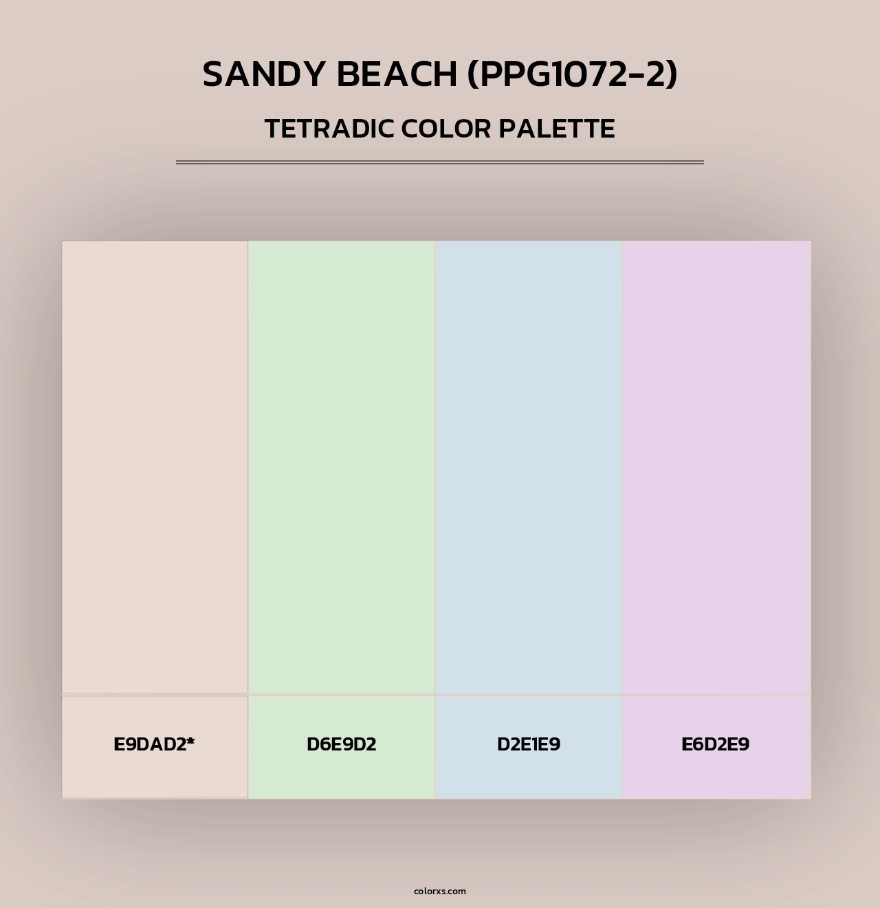 Sandy Beach (PPG1072-2) - Tetradic Color Palette