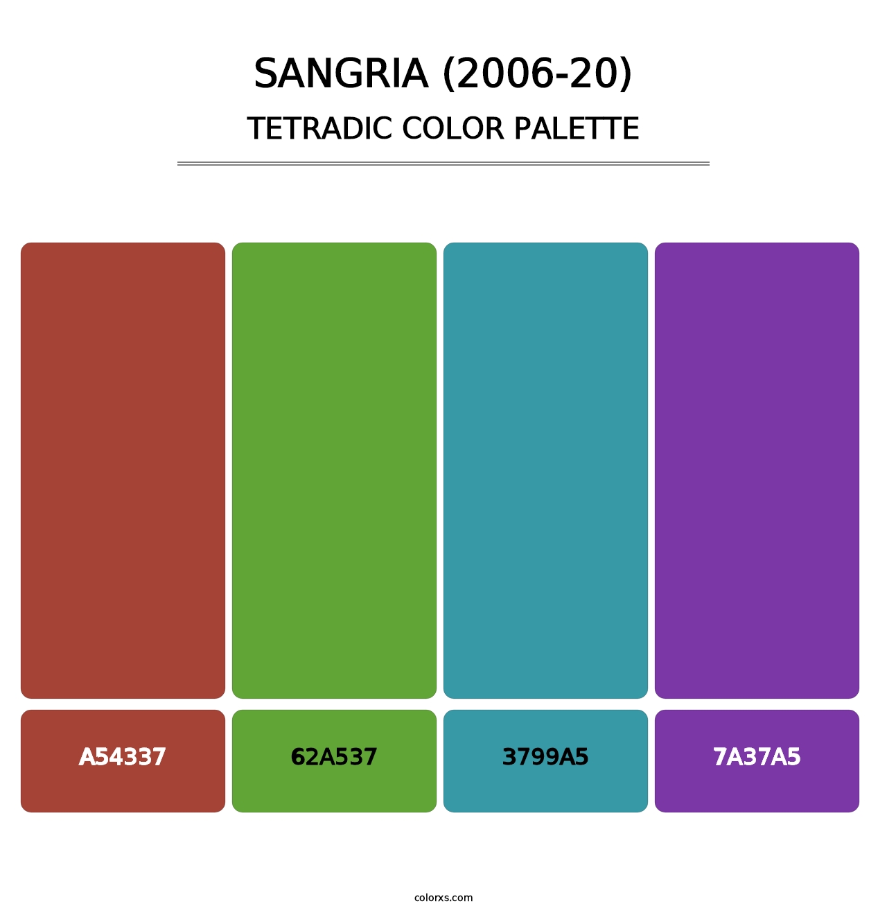 Sangria (2006-20) - Tetradic Color Palette