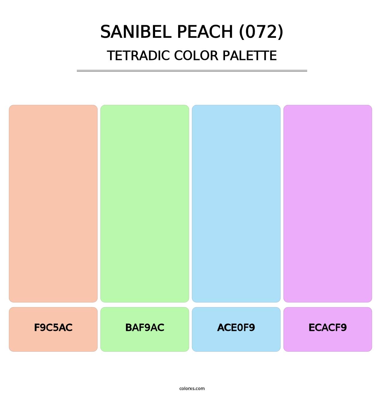 Sanibel Peach (072) - Tetradic Color Palette