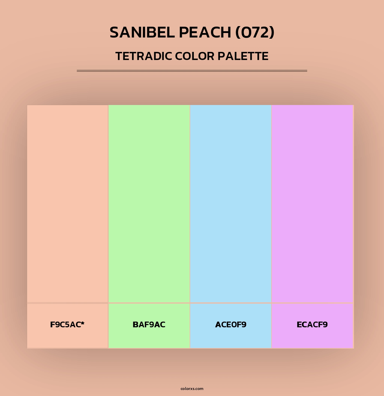 Sanibel Peach (072) - Tetradic Color Palette