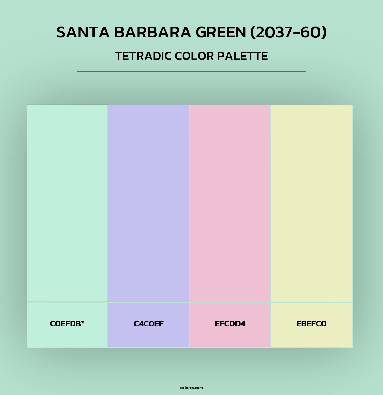 Santa Barbara Green (2037-60) - Tetradic Color Palette