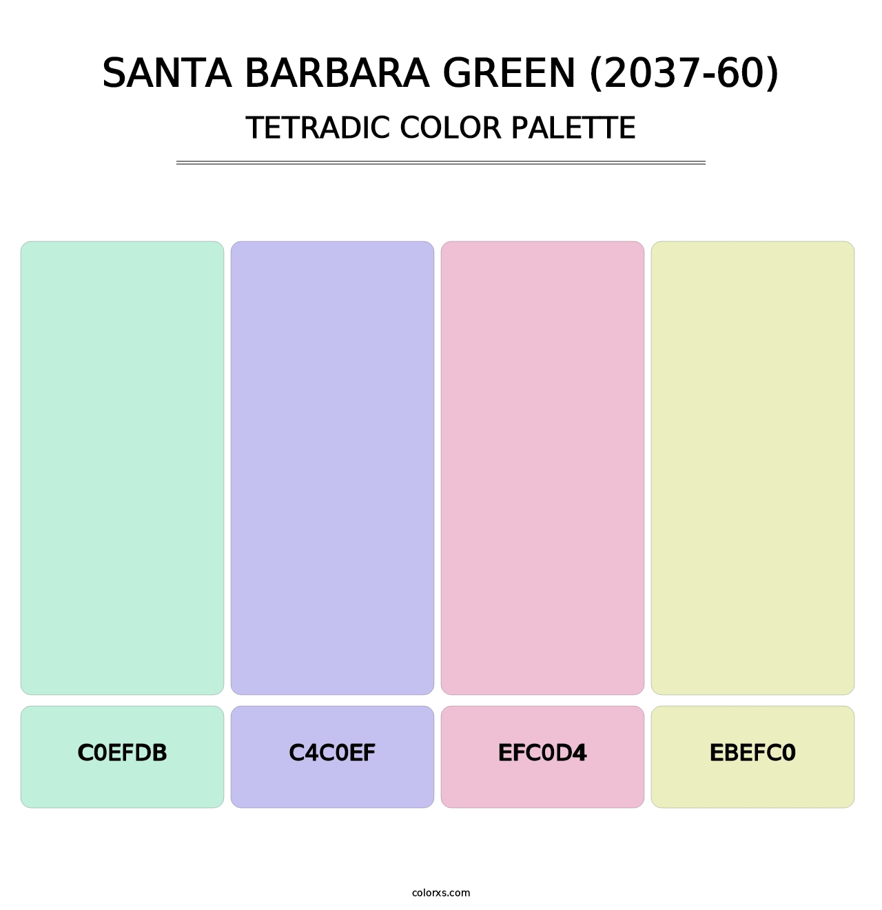 Santa Barbara Green (2037-60) - Tetradic Color Palette