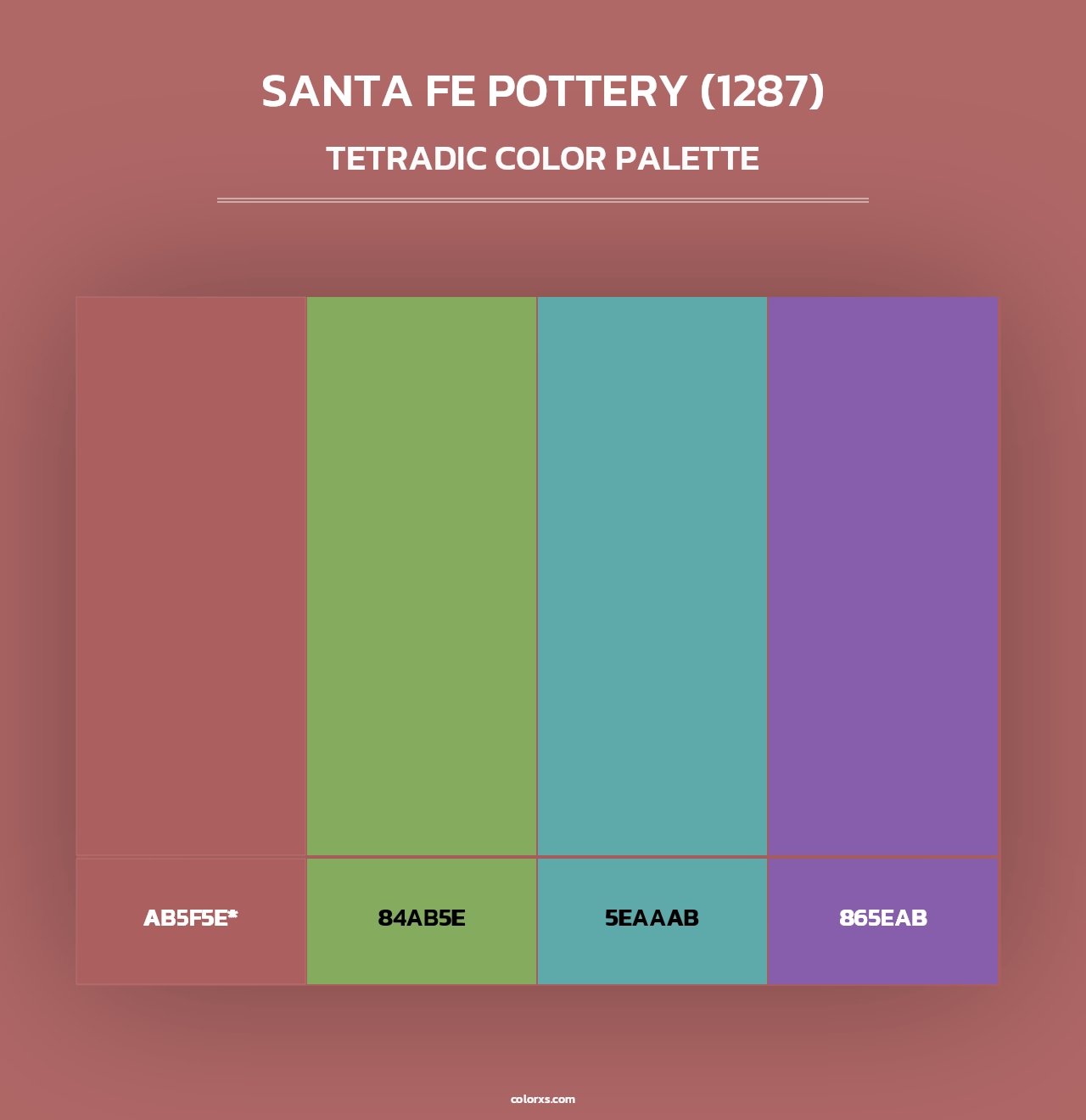Santa Fe Pottery (1287) - Tetradic Color Palette