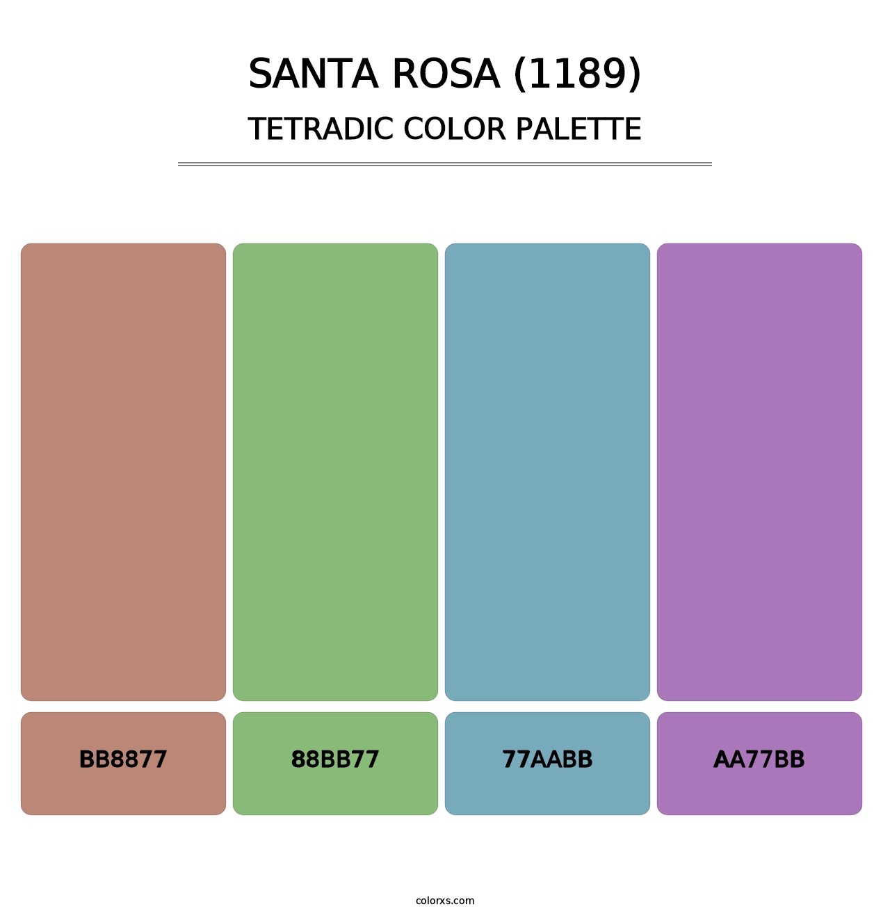Santa Rosa (1189) - Tetradic Color Palette