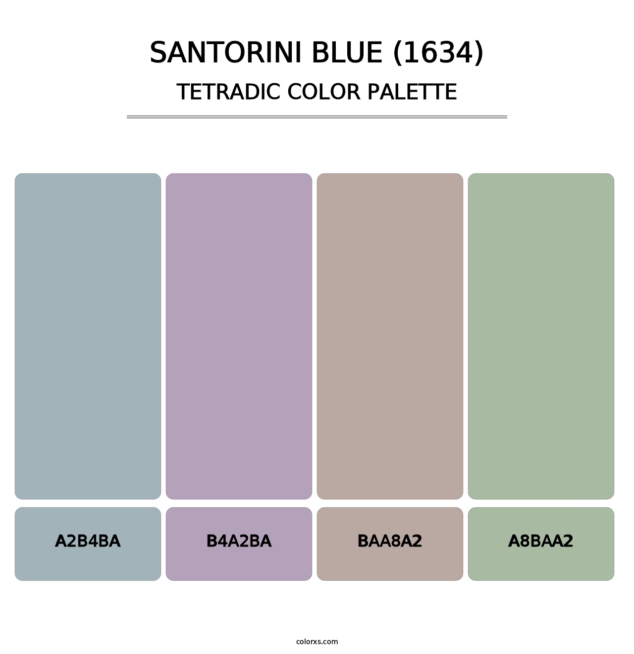 Santorini Blue (1634) - Tetradic Color Palette